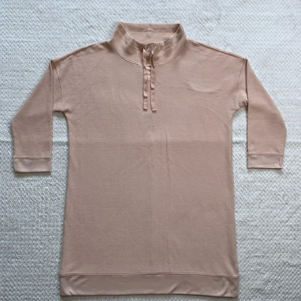 LILLA P 3/4 SLEEVE MOCK NECK DRESS - Picture 2 of 9